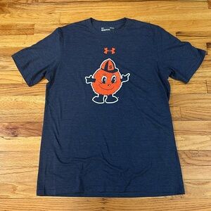 🌺 Under Armour Syracuse University Orange Mascot TShirt Sz L